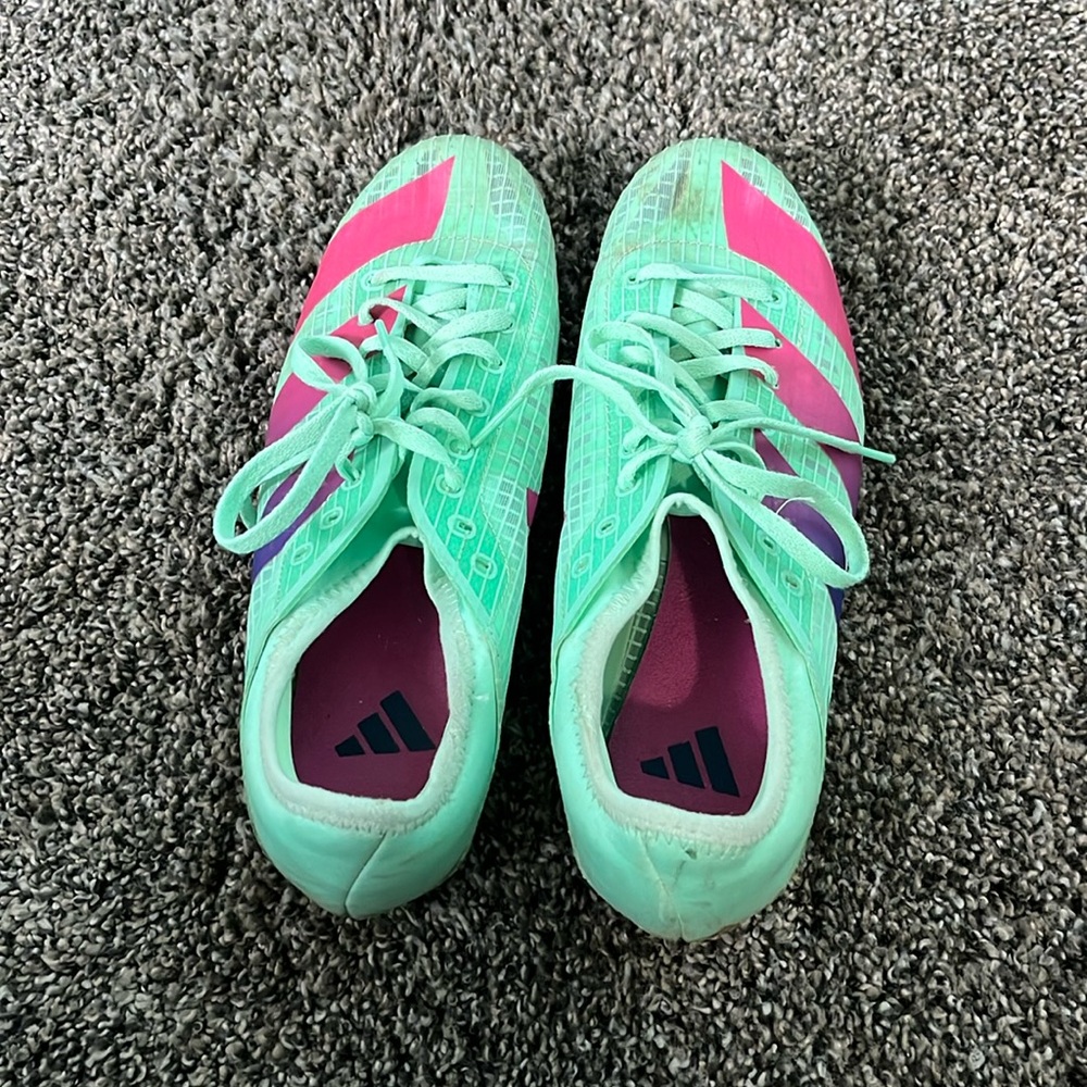 Women’s teal/pink sprinting track shoes size 7